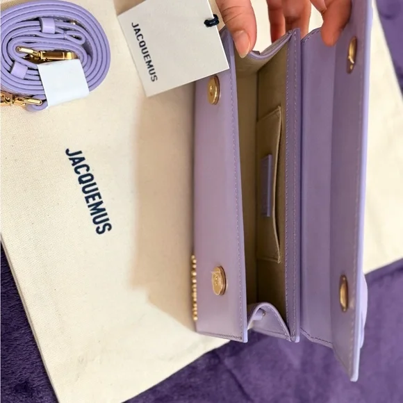 NWT Jacquemus Le Chiquito Long – Lilac Purple Leather - Picture 9 of 11